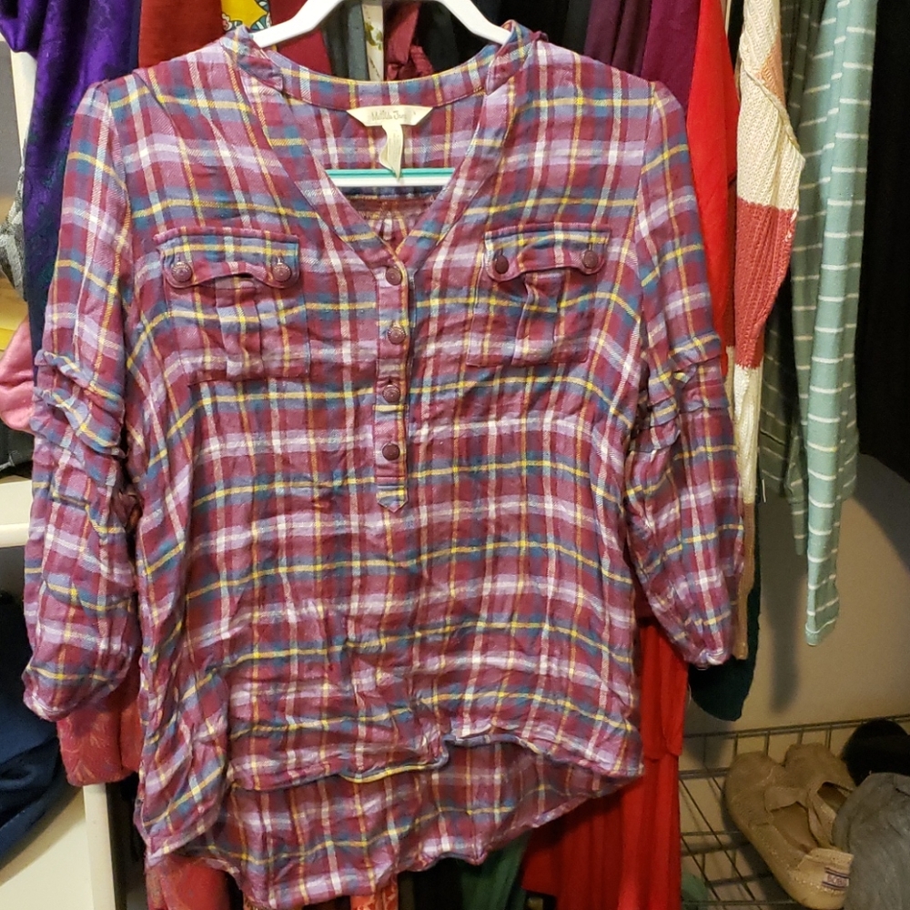 Plaid Matilda Jane top